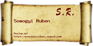 Somogyi Ruben névjegykártya